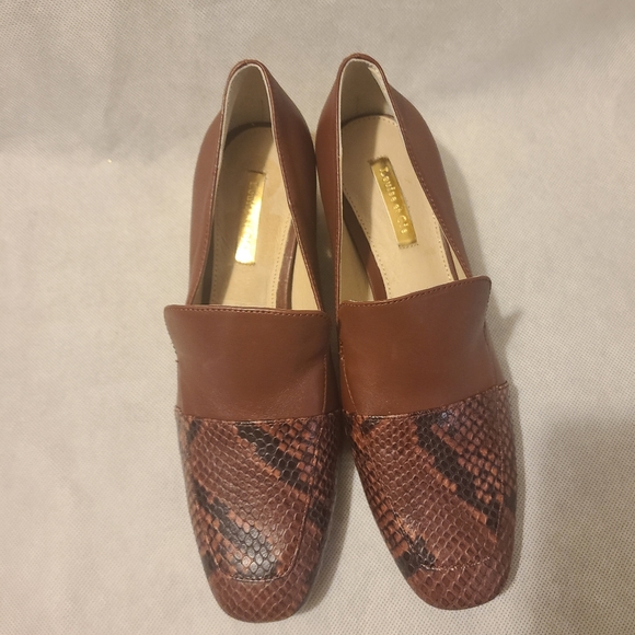 Louise et Cie Women's Lavey Leather Snake Embossed Burgundy Loafer Sz 7.5 - Picture 3 of 6